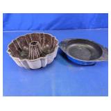 Vtg Cast Aluminum Bundt & Cake Pan