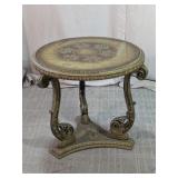Vintage Gold Gilt Florentine Style Accent Table