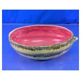 Vintage Hand-Painted Watermelon Ceramic Bowl