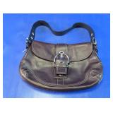Coach Brown Leather Soho Buckle Flap Hobo Bag
