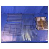 Assorted Oven Wire Racks and Slotted Drip Tray