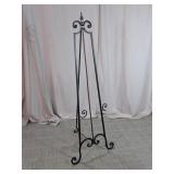 Vintage Wrought Iron Floor Display Easel Stand