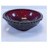 Avon Ruby Red Pressed Glass Bowl