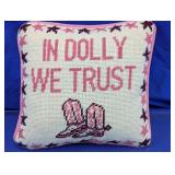 Furbish Studio "In Dolly We Trust" Needlepoint