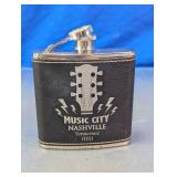 Music City Nashville Guitar Stainless Steel Flask