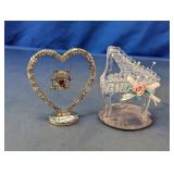 Spoontiques Heart Bear & Glass Piano Figurine Set