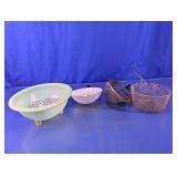 Kitchen Colander, Strainer & Wire Basket Set
