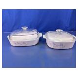 Corning Ware Shadow Iris Casserole Dishes