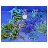 Blue and Green Artificial Christmas Decorations
