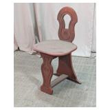 Vintage Red Carved Wooden Alpine Spinning Chair