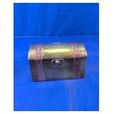 Vintage Brass Treasure Chest Coin Bank