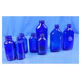 Cobalt Blue Glass Medicine Bottles