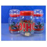 Christmas Holly & HO! HO! Glass Jars