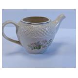 Floral Embossed Cream Teapot