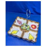 Fruit Design Divided Serving Tray