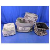 Assorted Fabric Storage Bins & Caddy Lot