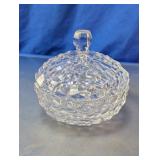 Pressed Glass Covered Candy Dish