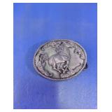 Vintage Bergamot Brass Horse Belt Buckle