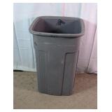 Commercial Gray Plastic Trash Can
