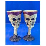 Skeleton Skull Plastic Halloween Goblets