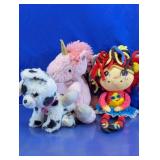 Plush Unicorn, Dog & Doll Assortment