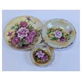 Hand-Painted Floral Decorative Dish Set