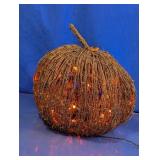 Lighted Twig Pumpkin Fall Decor