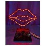 Vintage Red Lips Neon Table Lamp