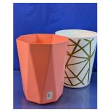 Geometric & Patterned Plastic Wastebaskets
