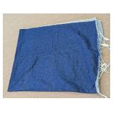 Denim Style Blue Textile With Frayed Edge