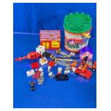 Vintage Fire Station Playset and Vehicles Lot