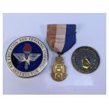 Vintage Military & Music Award Medals Trio