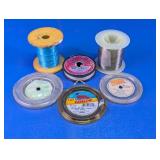 Vintage Fishing Line & Wire Spools Lot