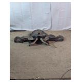 Vtg Hand-Tooled Leather Western Saddle