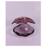 Swarovski Amethyst Crystal Clam Shell Pearl