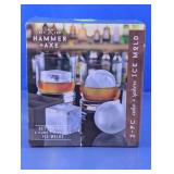 Hammer + Axe 2-Piece Cube & Sphere Ice Mold Set