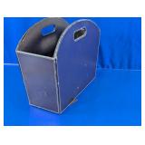 Vintage Faux Leather Magazine Holder Rack