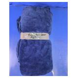 Plush Navy Blue King Fitted Sheet