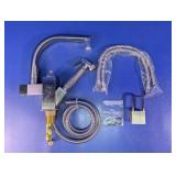 Brushed Stainless Kitchen Faucet & Sprayer Set