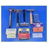 Vintage Safety Razors & Blade Packs Lot