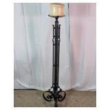 Wrought Iron Floor Candleholder Stand w/ Candle