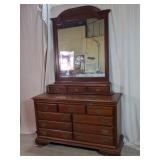 Vintage Wooden Dresser w/ Mirror