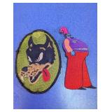 Vintage Embroidered Sew-On Patches Duo