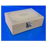 Wooden Two-Tier Locking Jewelry Box