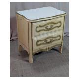 Vintage French Provincial 2-Drawer Nightstand