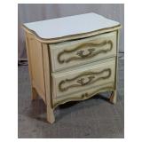French Provincial Style 2-Drawer Nightstand