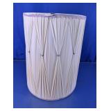 Pleated White Lamp Shade With Draped Design