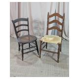 Wooden Ladder Back Woven & Upholstered Chairs