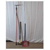 Garden Hoe, Sledgehammer, and Dust Pan Set