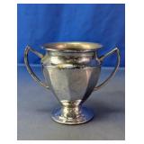 Vtg Silver-Plated Double-Handled Sugar Bowl